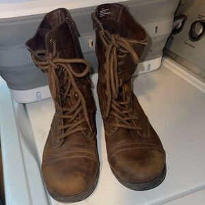 Lace up combat boots